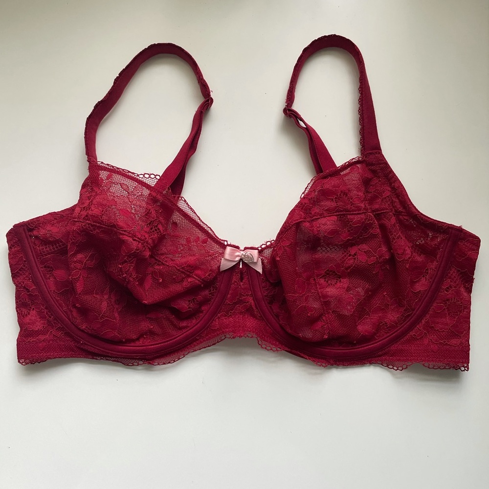 Body by Victoria Unlined Demi Bra Wine Red
